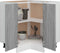 vidaXL - Keukenkastje - Lyon - 75,5x75,5x81,5 - cm - bewerkt - hout - grijs - sonoma - eiken