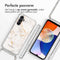 iMoshion Hoesje Geschikt voor Samsung Galaxy A14 (4G) Hoesje Met Koord - iMoshion Design Hoesje met Koord - Wit / White Marble