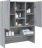 vidaXL - Wasmachinekast - 70,5x25,5x90 - cm - grijs - sonoma - eikenkleurig