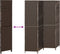 vidaXL - Kamerscherm - 4 - Panelen - Vouwbaar - Bruin - 195x180 - cm - Poly - Rattan