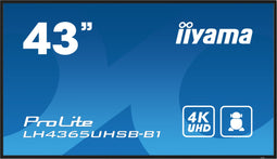 Iiyama ProLite LH4365UHSB-B1 - LCD Monitor - 42,5" 4K IPS 60Hz - Zwart