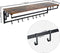 Plant&More - Wand kapstok De Luxe - XL - Garderobe - Hoedenplank met 8 Haken - Industrieel - 110 x 30 x 27 cm
