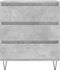 vidaXL - Dressoir - 60x35x70 - cm - bewerkt - hout - betongrijs