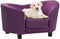 vidaXL - Hondenbank - 69x49x40 - cm - pluche - en - kunstleer - bordeauxrood