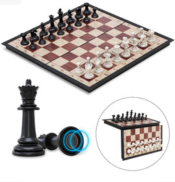 Woodley Magnetisch Schaakbord - Schaakspel met schaakstukken - Bordspellen - Spellen - Schaakset - Schaken - Inklapbaar - Makkelijk mee te nemen