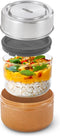 Black+Blum Glazen Lunchbox - Pot - 600ml - Bruin