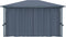 vidaXL - Prieel - met - gordijn - LED-lichtslinger - 4x3 - m - aluminium - antraciet