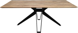 HSM Collection Eettafel Zurich Veneto - 180x90 cm - swiss edge - acaciahout/metaal