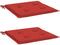 vidaXL - Tuinstoelkussens - 2 - st - 40x40x4 - cm - oxford - stof - rood