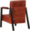 vidaXL Fauteuil 60x80x87 cm echt geitenleer donkerbruin