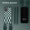 Selencia Hoesje Geschikt voor iPhone 12 Pro Max Hoesje Met Koord - Selencia Siliconen design hoesje met afneembaar koord - Groen / Irregular Check Green