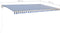 vidaXL - Luifel - automatisch - uittrekbaar - 500x350 - cm - blauw - en - wit