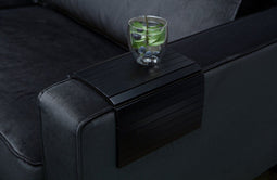 WOOOD Armleuning Flexibel Dienblad M - Hout - Zwart - 44x24