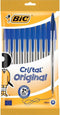 Bic balpennen set - 10x stuks - blauw - pennen - pennenset - Basic kantoor Bic balpennen