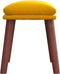 vidaXL - Voetenbank - 45x29,5x35 - cm - fluweel - mosterdgeel