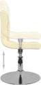 vidaXL - Barkruk - draaibaar - stof - crèmekleurig