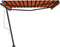 vidaXL - Luifel - vrijstaand - automatisch - 450x300 - cm - oranje - en - bruin