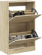 Schoenenkast 60x34x96,5 cm bewerkt hout sonoma eikenkleurig
