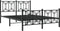 vidaXL - Bedframe - met - hoofd- - en - voeteneinde - metaal - zwart - 140x190 - cm