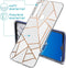 iMoshion Hoesje Geschikt voor Motorola Moto G8 Power Hoesje Siliconen - iMoshion Design hoesje - Wit / Meerkleurig / Goud / White Graphic