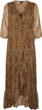 Vero Moda VMLINNEA LS LONG WRAP DRESS WVN GA LCS - Lange wikkeljurk - V-hals - Maat S