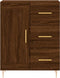 vidaXL - Dressoir - 69,5x34x90 - cm - bewerkt - hout - bruin - eikenkleur