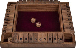 Walnoot Shut the Box - Spel - 2-4 spelers - 29x29x3,5 cm