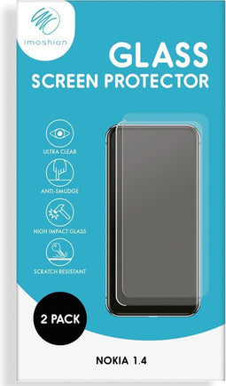 iMoshion Screenprotector Geschikt voor Nokia 1.4 Tempered Glass - iMoshion Screenprotector Gehard Glas 2 pack