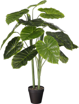 Mica Decorations Alocasia Kunstplant in Bloempot - H100 x Ø50 cm - Groen