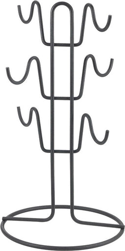 Metaltex - Mokkenboom voor 6 Mokken - Mokkenrek - Zwart Kopjes Rek - 19 x 36 cm