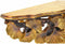 Planken DKD Home Decor Gouden Blad van een plant Hars 46 x 11,5 x 14 cm