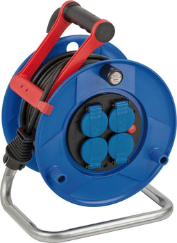 Brennenstuhl Garant - Kabelhaspel IP44 25m AT-N05V3V3-F 3G1,5 - 4 stopcontacten - Blauw