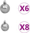 vidaXL - Kunstkerstboom - met - verlichting - en - kerstballen - 120 - cm - PVC - wit