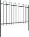 vidaXL - Tuinhek - met - ronde - bovenkant - 6,8x1,2 - m - staal - zwart