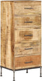 vidaXL - Ladekast - 45x35x106 - cm - massief - mangohout
