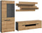 Furnilux Canu - Woonkamercombinatie - Tijdloos en praktisch - Bruin - 44x280x190cm