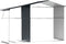 vidaXL - Tuinschuur - 277x192,5x179 - cm - gegalvaniseerd - staal - antracietkleur