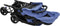 vidaXL - Tweelingkinderwagen - tandem - staal - marineblauw