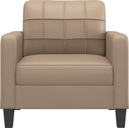 Fauteuil 60 cm kunstleer cappuccinokleurig