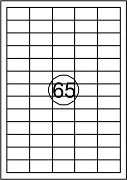 Etiket Quantore 38.1mmx21.2mm 6500 stuks