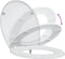 vidaXL - Snelle - Ontgrendelbare - Toiletzitting - met - Zachte - Sluiting - Duroplast - Wit