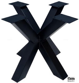 Spider onderstel voor (ronde) tafel metaal 87x87 cm - Zwart