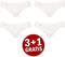 sloggi Basic+ - Dames Mini slip - Extra zachte naden - Wit (4-pack)