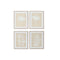 Schilderij Home ESPRIT Wit Beige Scandinavisch Botanische planten 40 x 2,2 x 50 cm (4 Stuks)