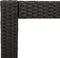 vidaXL Tuinbijzettafel met houten blad 60x40x75 cm poly rattan zwart