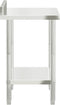 vidaXL - Keukenwerktafel - met - spatscherm - 82,5x55x93 - cm - roestvrij - staal