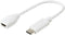 Vivanco DCAVVUSBCMB02W - Adapter USB Type-C naar Micro-USB - Snel opladen 20 cm - Wit