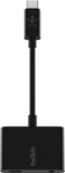 Belkin F7U080btBLK - USB-C Audio + Charge Adapter - 3,5 mm Jack - Zwart