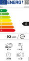 WLA 60DW520 - Vaatwasser - 12 couverts - Vrijstaand - Energieklasse E - Wit