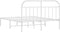 vidaXL - Bedframe - met - hoofdbord - metaal - wit - 180x200 - cm